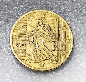 Moneda de Francia 50 c?ntimos (RF)�A2001 �N�ȍ~�A�G���[ �f �A�L���j���V�I���B