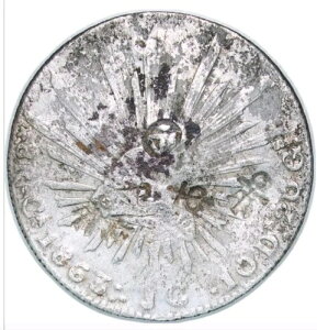 ���L�V�R 1863 8 Reales �`���� Ca JC Chopmarks