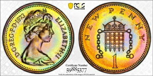 PR67BN 1973�N �C�M���X 1�y�j�[ �v���[�t�APCGS- VIVID ���C���{�[�g�[�� �g�b�v�|�b�v
