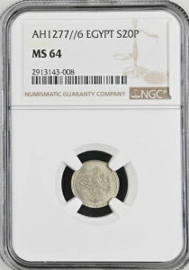 �G�W�v�g - �I�X�}���鍑�A20 PARA SULTAN ABDUL AZIZ 1277/6 AH NGC MS 64�ARAREC