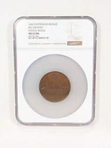 1844�N �X�C�X �u�����Y SM-598 �x�����E�i�C�f�b�N �u���b�W���_�� NGC MS63 BN