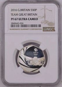 2016�N���I�I�����s�b�N�p���`�[�� 50�y���X �V���o�[�v���[�t�R�C�� NGC PF 67 ULT CAM