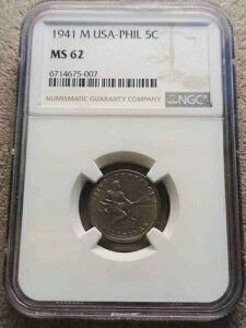 �t�B���s�� �A�����J 1941�N M 5�Z���^�{ �L�[CN�R�C�� ��N���s �`���C�X NGC MS 62