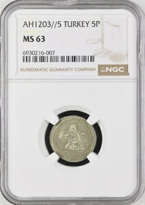 �g���R - �I�X�}���鍑�A5 PARA 1203/5 AH �X���^�� �Z����3�� (S) NGC MS 63�A��