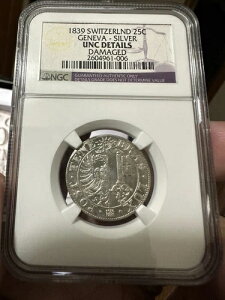 1839�N �X�C�X �W���l�[�u 25�T���`�[�� NGC UNC �ڍ�
