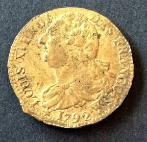 �t�����X - ���C 16 �� - ���@ - Superbe Monnaie de 2 Sols 1792 .w. (�A���X)