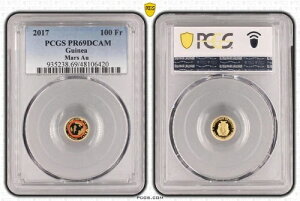 �M�j�A���� 1000�t���� �v���[�t�R�C�� 2017�N KM#84 �ΐ��f�� PCGS PR69 �g�b�v ??