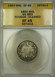 1883�N �C�M���X 1�V�����O��� ANACS EF-45 �ڍ� �N���[�j���O�ςݎc����