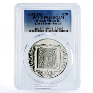 �C�M���X�̃��@�[�W������ 20�h�� �A�C�{���[�T���_�C�A�� PR69 PCGS �v���[�t��� 1985�N