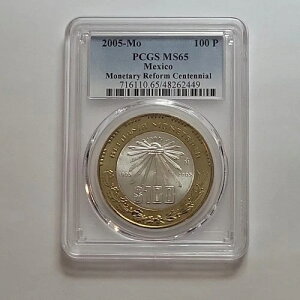 2005�N Mo 100�y�\ UNC MONETARY MONETARY PCGS MS65 �V���o�[ .925 �Z���^�[�R�C��(152)