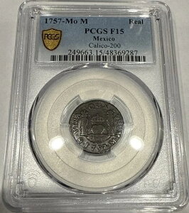1757�N ���L�V�R �n�[�t���A�� 1���A�� PCGS F15 �V���o�[ �A�����A���R�C�� - Gloves & Pillars