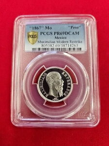2021�N�i1867�N�jMo Maximiliano Peso Pcgs Pf69dcam�i25mm�T�C�Y�j