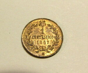 �C�^���A 1867-M 1 Centesimo Au �ÑK