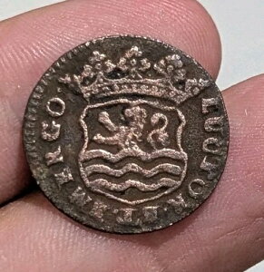 1728 �I�����_�� Netherlands Voc LUCTOR et Emergo Duit EARLY DATE Cooper Coin_z346
