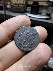 �I�����_ Netherlands Voc 2 Stuiver �V���o�[ �R�C�� 1790 WestfriesLand Nice Coin e.156