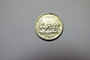 �C�^���A 1920 50 Centesimi �R�C���AKm# 61.2 �a�t���G�b�W�B