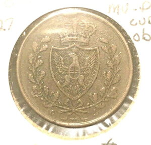 �T���f�[�j�� 1826 MV-P 5 centesimi obv cud KM 127