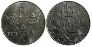 �X�E�F�[�f�� �O�X�^�t V �A�C�A�� 1949 5 ?re GEM BU COIN KM# 812 (21 941)