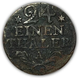 1782-A 24 Einen Prussia German States Extremely Fine XF Coin, Corrosion #26770