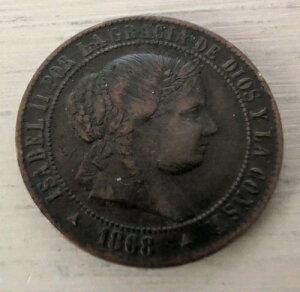 1868�N�X�y�C���R�C�� 2 1/2 �Z�e�B���X �C�T�x��2�� (#C81)