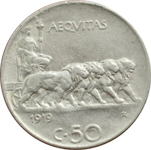 �C�^���A 10 Centesimi 1919 R