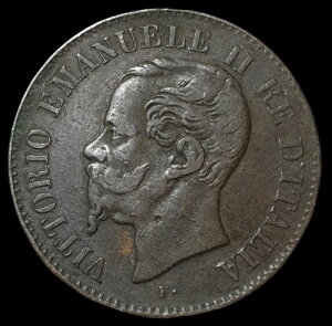 �C�^���A �R�C�� 1867 M 2 Centesimi