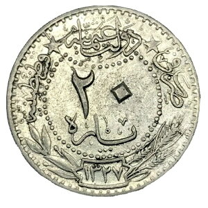 �g���R�A���n���}�h 5 ��: �� AH1327/5 (1913) �j�b�P���A20 �p�� KM#761