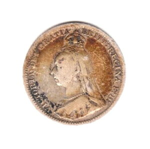 1893�N�p�����B�N�g���A�X�^�[�����O�V���o�[3�y���X�B�󏭂ȃW���r���[�w�b�h�B