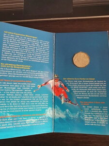 �I�[�X�g���A 5 ���[�� �V���o�[ �R�C�� 2005 - 100 JAHRE SKISPORT UNC �u���X�^�[ �R�C���J�[�h
