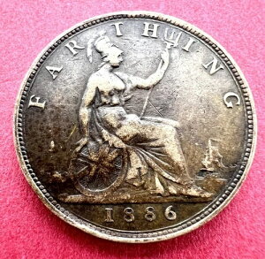 �C�M���X 1 �t�@�[�V���O 1886 �r�N�g���A�N�C�[�� KM#753 2.78gr?? A090
