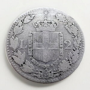 �C�^���A 2���� 1887�N �E���x���g1�� �V���o�[ KM#23 9.69gr A146