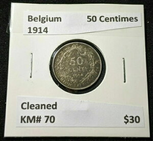 �x���M�[ 1914 50 �T���`�[�� KM# 70 �N���[�j���O�ς� #564