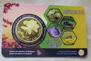 �x���M�[ 2024 2.5 ���[�� 2 1/2 �R�C�� �J�[�h x 1 �� Save the bees (�n�`�~�c�A�n�j�J��)