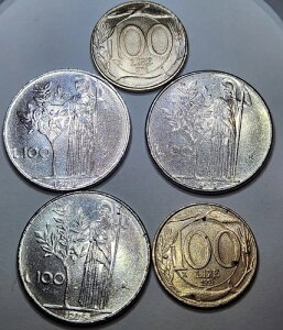 �C�^���A���c�C�^���A100�����d�� 5���Z�b�g 1975�N 1978�N 1979�N 1993�N 1996�N ����