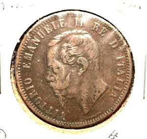 �C�^���A 1866 OM 10 centesimi KM 11. 5 XF