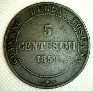 1859�N �C�^���A���B �g�X�J�[�i 5�Z���e�V�~ ���ɗǎ��̓������[���h�R�C�� VF