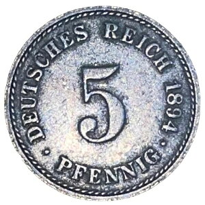 �h�C�c 5 �y�j�q 1894 �h�C�c���� ���B���w����2�� �^�C�v2 ���� KM# 11