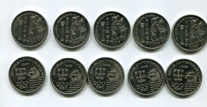 �|���g�K�� 1993 200 �G�X�N�[�h Unc Daimios Kiushi Japan (1582-1590) X 5 �s�[�X ���b�g