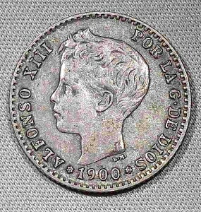 1900�N �X�y�C�� 50�Z���e�B����� �A���t�H���\13�� KM# 705 ���