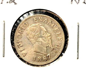 �C�^���A 1867 N Bn 50 centesimi KM 14.2 xf