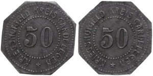 �h�C�c - Circle Gardelegen 50 Pfennig O.J.Emergency Money Kleingeldersatz