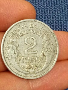 �t�����X 1945C 2�t���� - �� KM# 886a �J�C�n���R�C��