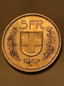 1967B 1967 B 5 �t���� �X�C�X �w�����F�e�B�A - KM# 40 - 83.5% �V���o�[