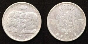 *�x���M�[ 100�t������� 1951�N KM#139 18g�A33mm[E5198]7l0