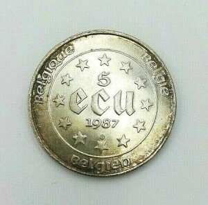 �V���o�[ 5 ECU 1987 �x���M�[ 30 ���N�L�O��� Rome Carlos V Carolus Dg ROM