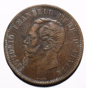 1866 �C�^���A Ten 10 Centesimi - ���B�b�g���I �G�}�k�G�[�� 2 �� - Lot 337