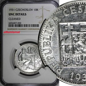�`�F�R�X���o�L�A ��� 1931�N 10�R���i 30mm NGC UNC �ڍ� KM# 15 (002)