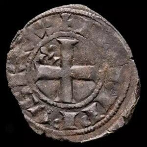 *���c�F���i* Philip IV le Bel Double Tournois Cross / Lis (6637) Tours 1285-1314