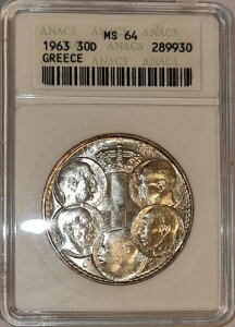 �M���V�� / 1963 �h���N�} 30 �S���N�L�O - �ܐl�̉� - ANACS MS 64 !!!