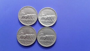 50 CENTESIMI 1920x2+1921+1925-�C�^���A-�I�[�����[�h�G�b�W-KM#61.2-�󏭃R�C��4���Z�b�g